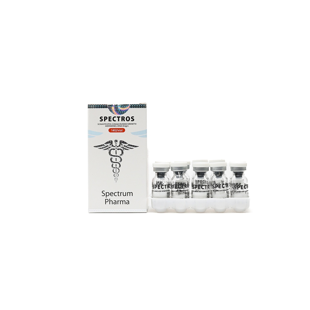 [004060043] SPECTROS - Somatropin (2-8 C) -  14 IU / VIAL - 10 x 4.66 MG VIAL - Spectrum PHARMA