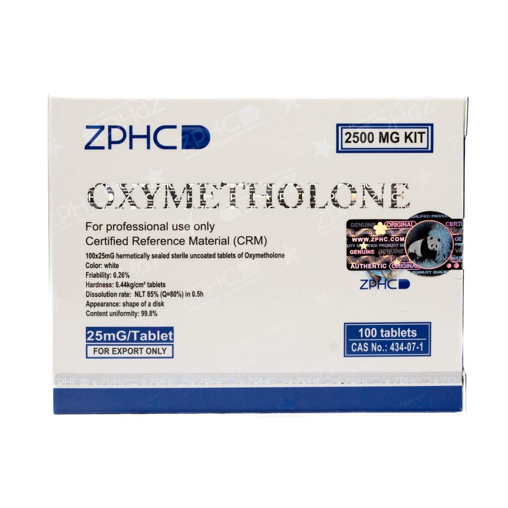 [002140194] OXYMETHOLONE - 25 MG / pill - 100 Tablets Blisters Box  - ZPHC PHARMA